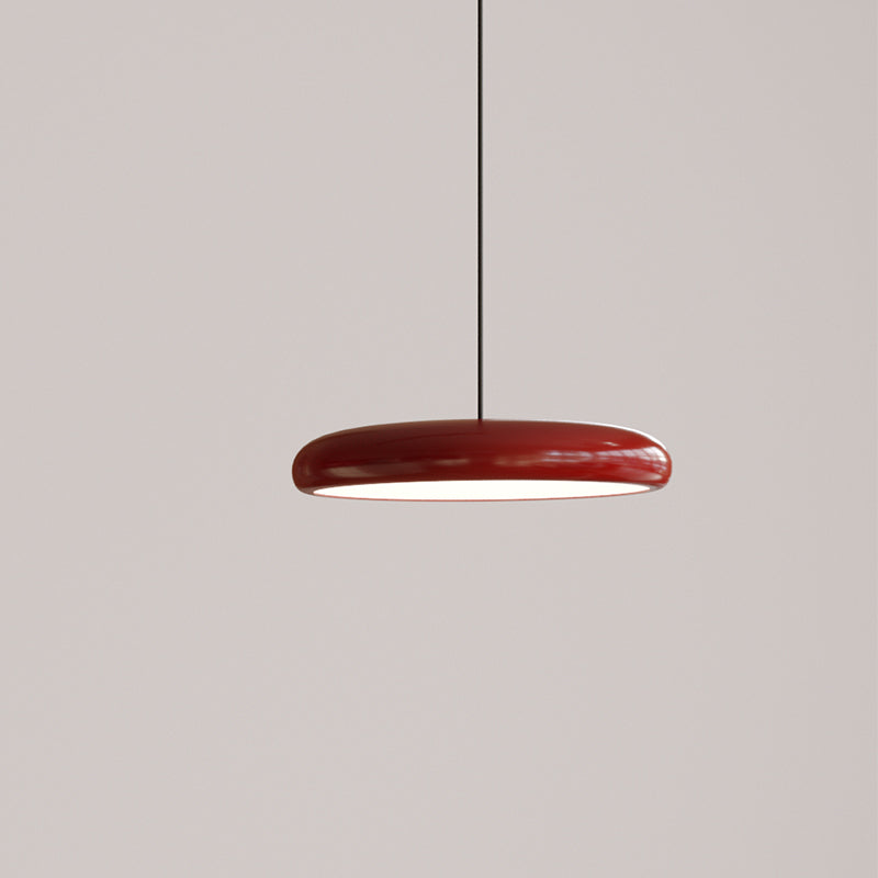 Aria lampă suspendată roșie și neagră și argintie din metal, modernă, minimalistă, pentru dormitor