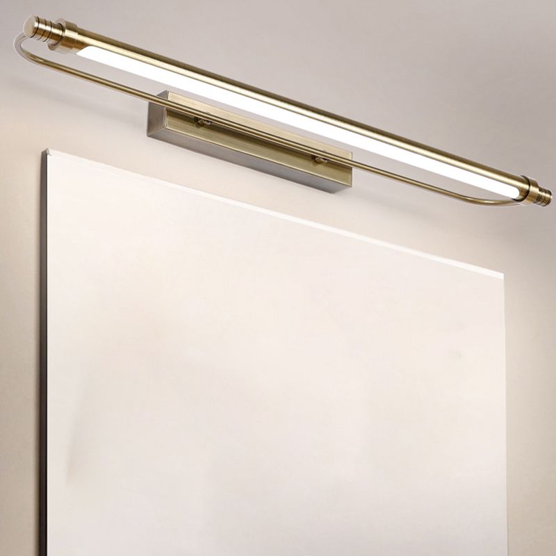 Arisha aplică liniară modernă din metal pentru oglindă, aurie