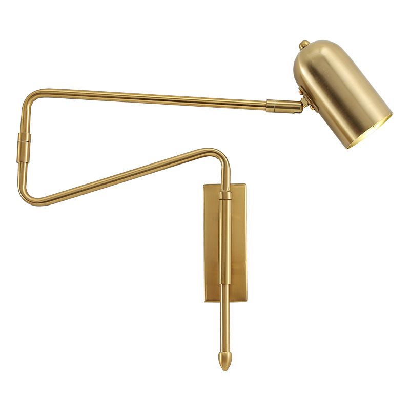 Aria aplică de perete modernă, metal reglabil, culoare neagră/aurie, pentru birou