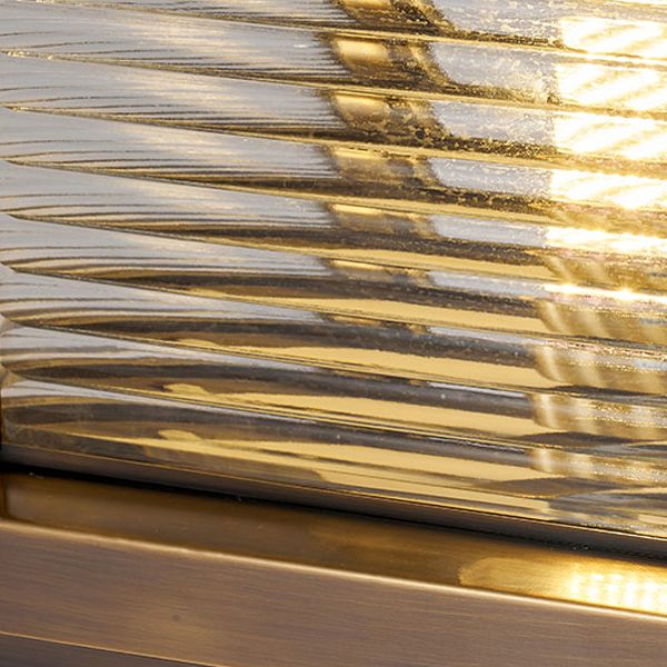 Ray modernă dreptunghiulară din metal pentru exterior cu panou solar, neagră/alamă/bronz