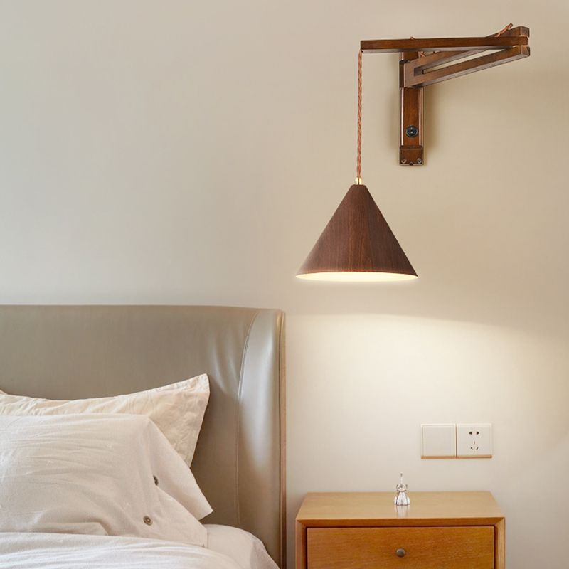 Muto aplică de perete lampă de perete reglabilă, lemn/metal, 2 Culoare, living