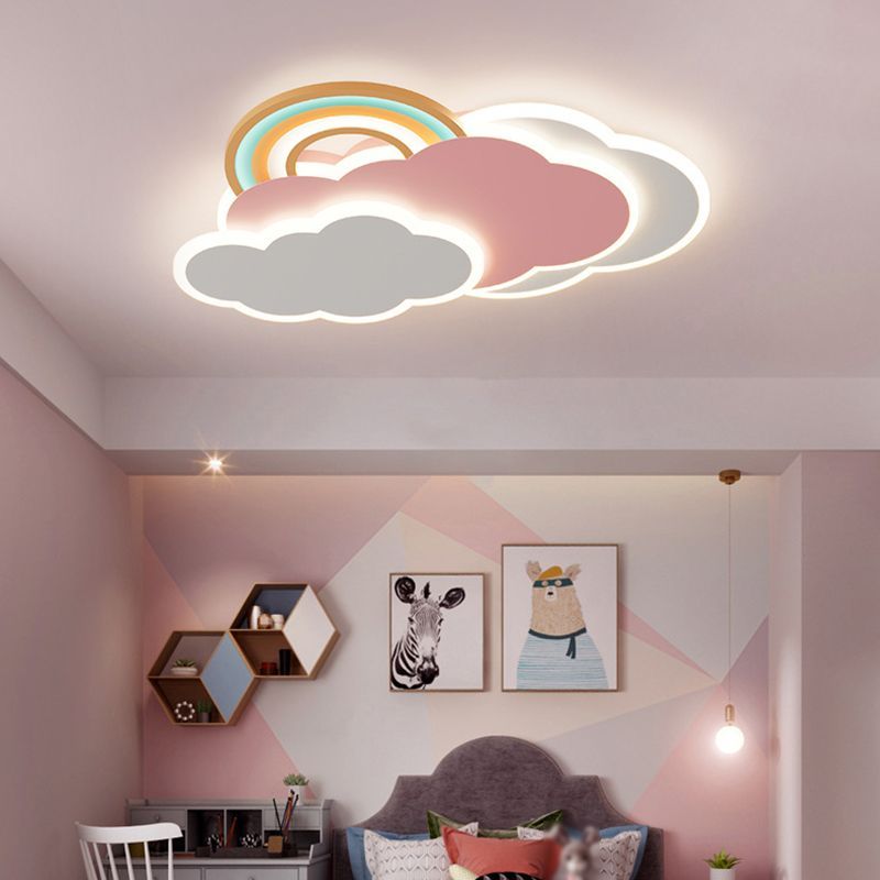 Aria modern Cloud/Rainbow plafonieră Aplicată Roz/alb