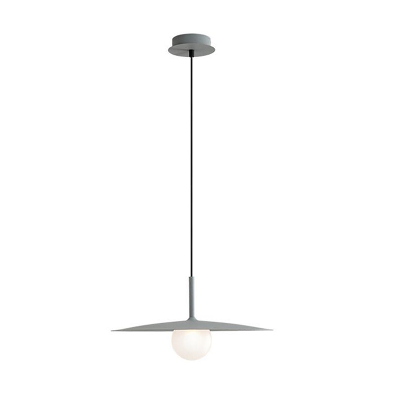 Arisha lampă suspendată modernă cu formă de bol din metal, negru/alb/Gri