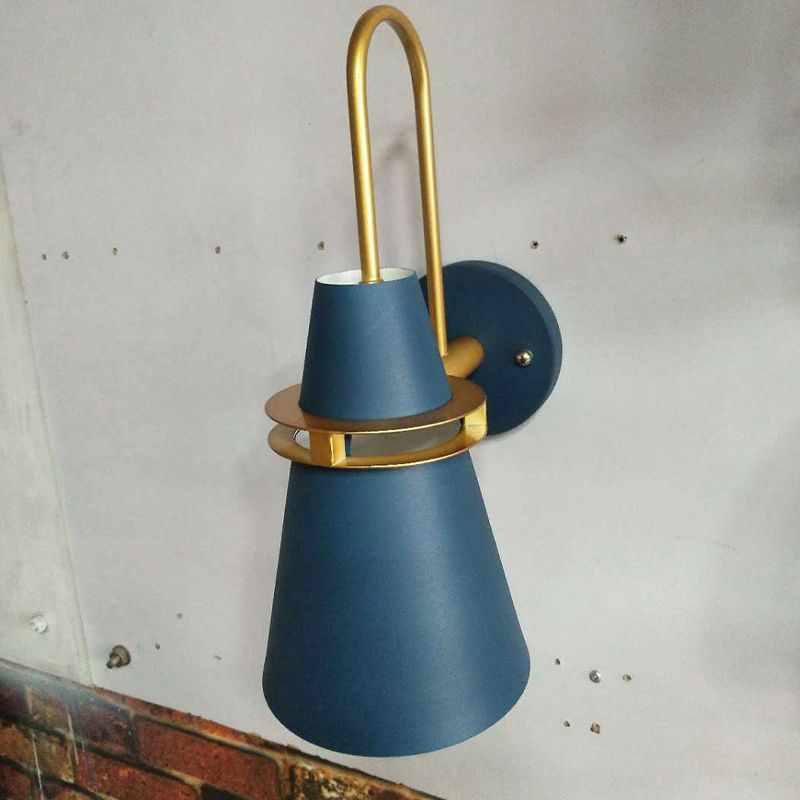 Valentina aplică de perete modernă Conic metal, negru/alb/Albastru