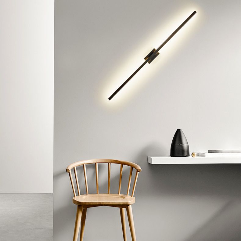 Arisha aplică de perete minimalist Bar negru metal