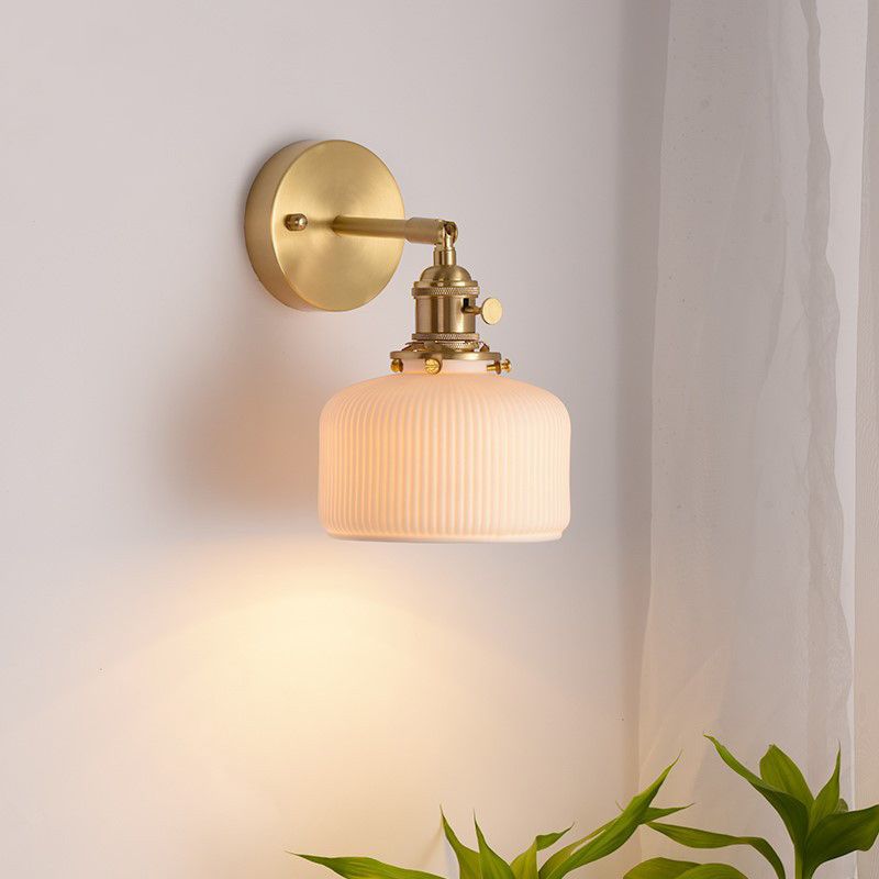 Arisha Vintage Column Ceramic oglindă Light, alb, dormitor
