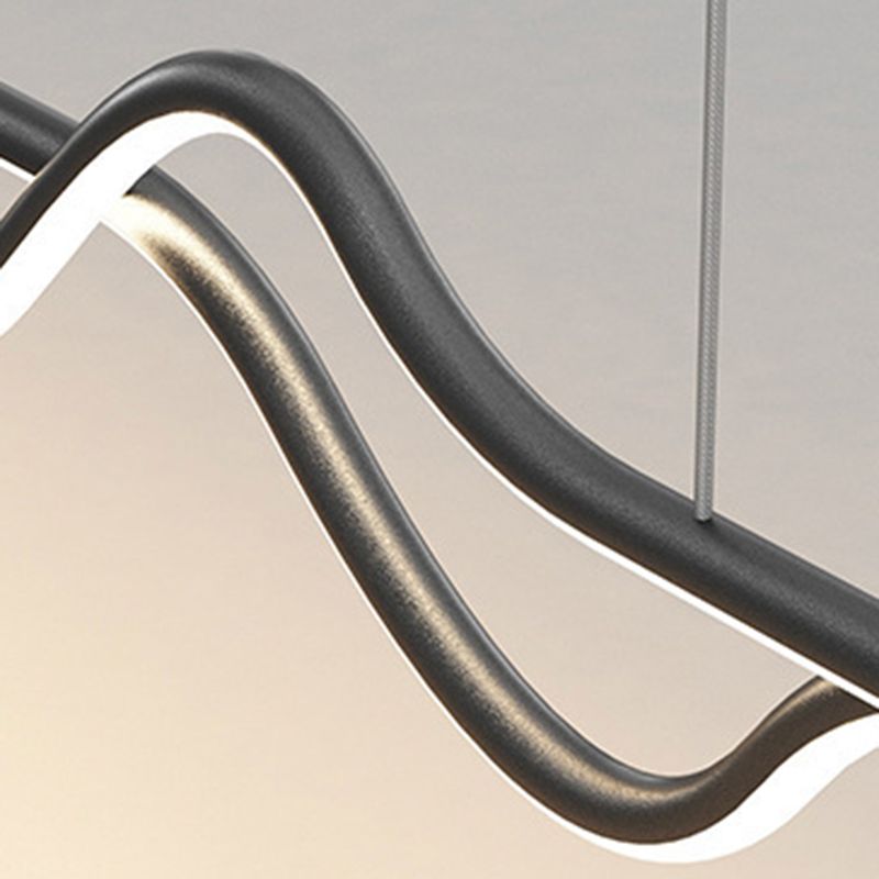 Arisha lampă suspendată liniară modernă din metal, negru/alb/Gri