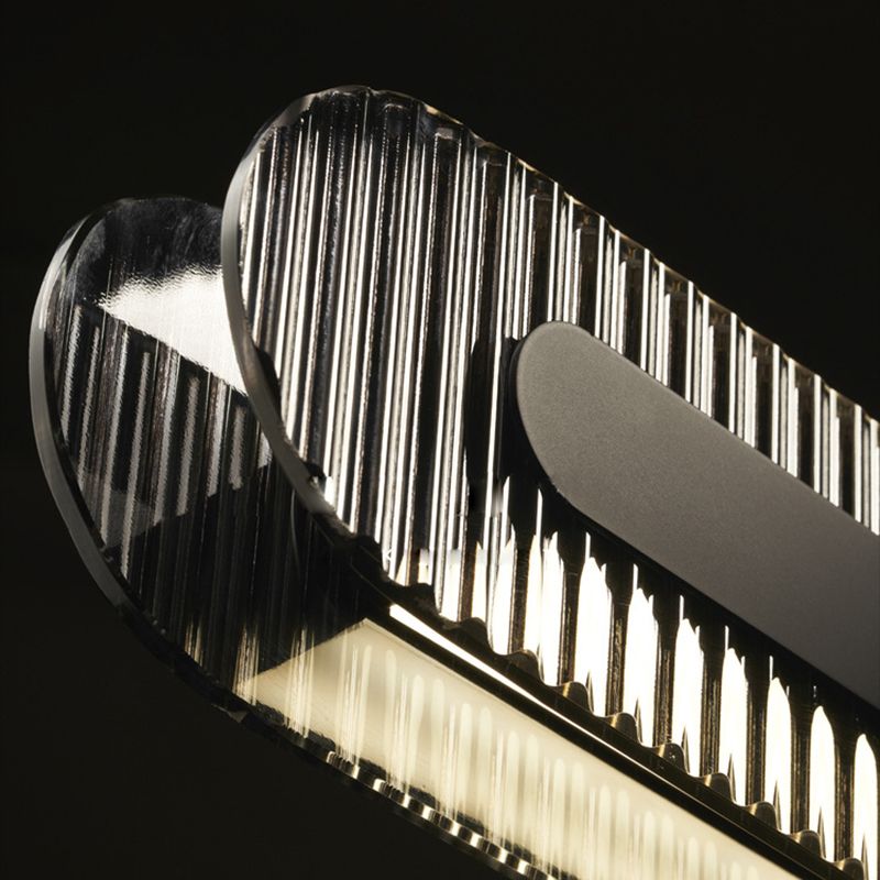 Arisha minimalist Linear metal/lampă suspendată, neagră