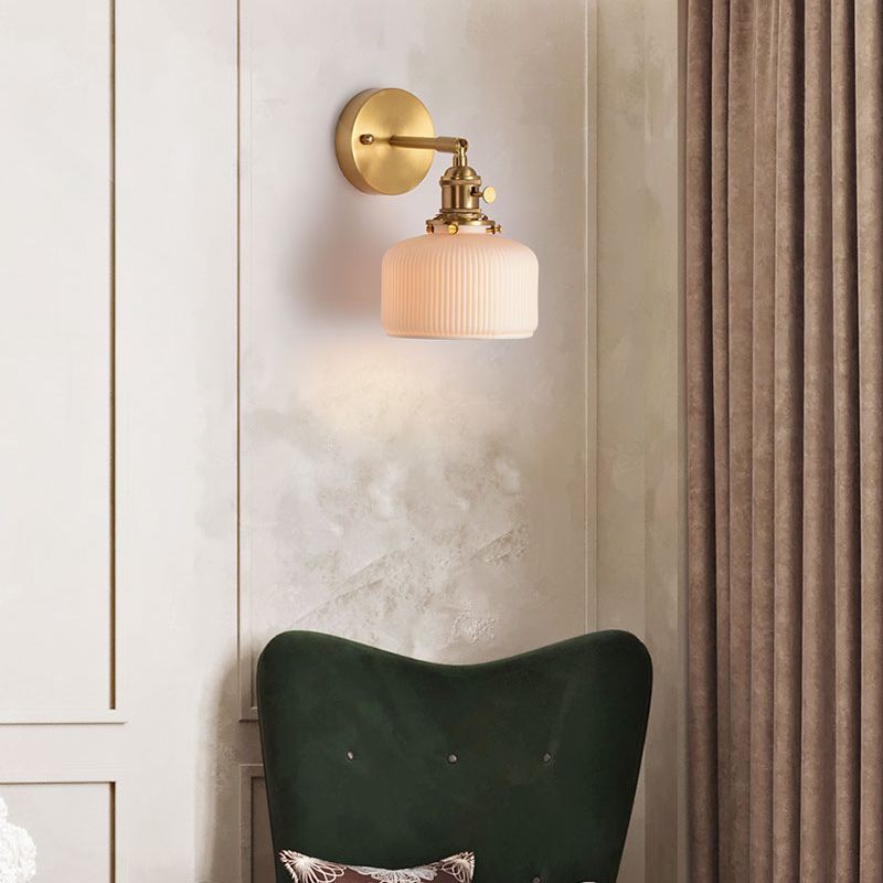 Arisha Vintage Column Ceramic oglindă Light, alb, dormitor