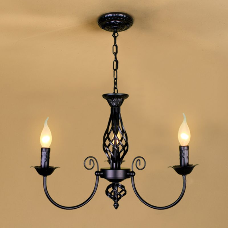 Silva lampă suspendată Candle Retro, metal/sticlă, negru/alb, pentru restaurant