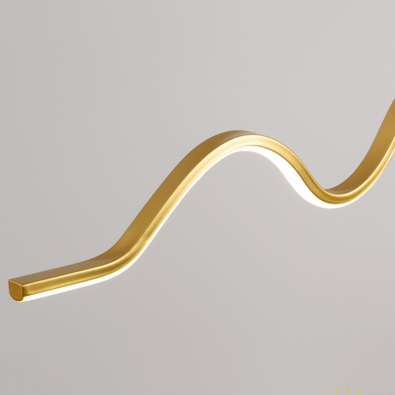 Arisha lampă suspendată minimalistă cu design ondulat din metal, negru/alb/auriu