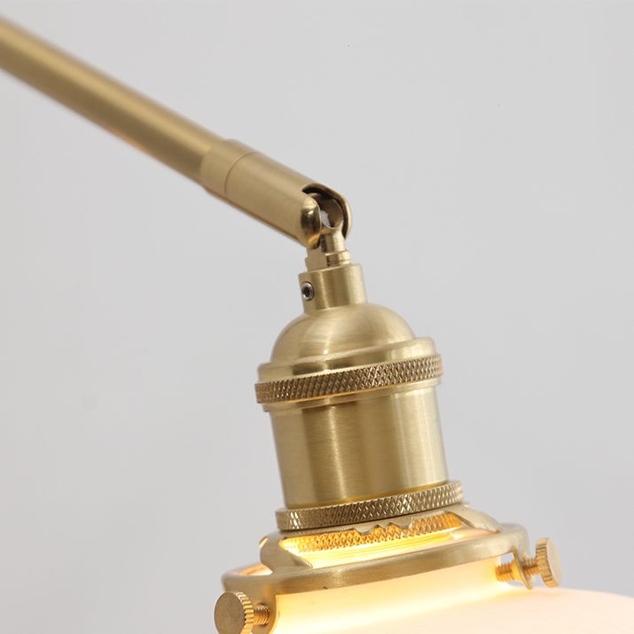 Arisha aplică de perete albă din ceramică și metal, modernă, în formă de tambur, reglabilă