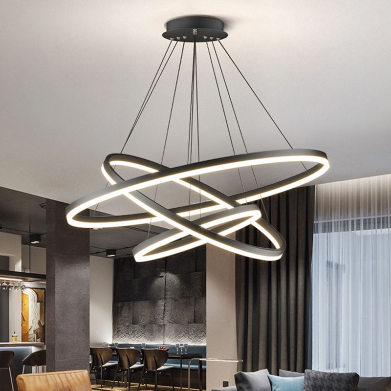 Arisha 3-Inele Negre lampă suspendată modernă