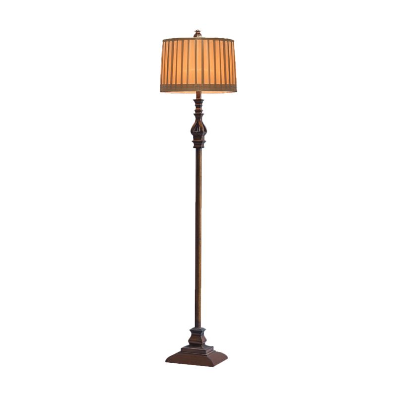 Eryn Vintage lampadar din Rășină și Țesătură, Maro