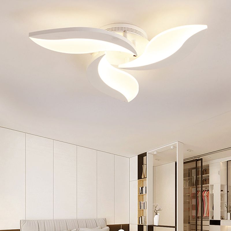Arisha plafonieră aplicată albă, minimalistă, în stil Art Deco, cu flori, pentru living