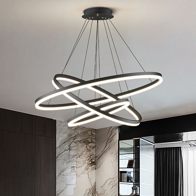 Arisha 3-Inele Negre lampă suspendată modernă
