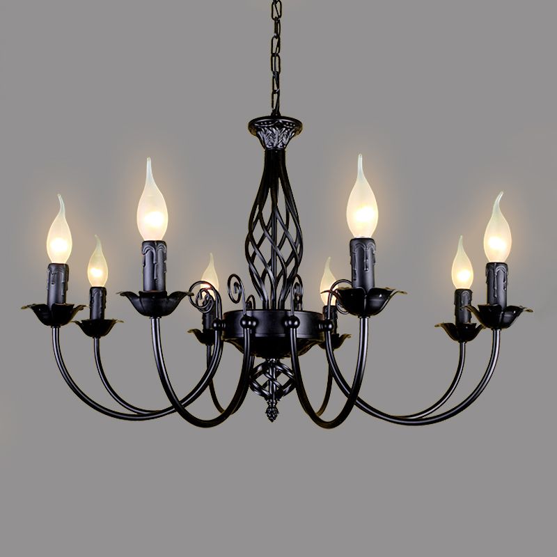Silva lampă suspendată Candle Retro, metal/sticlă, negru/alb, pentru restaurant