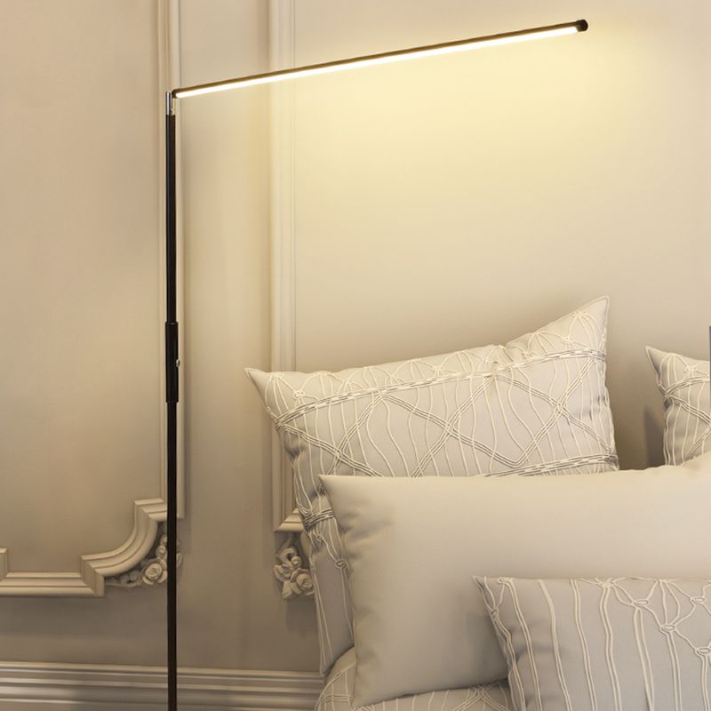 Edge lampadar liniar minimalist, metal, negru/alb