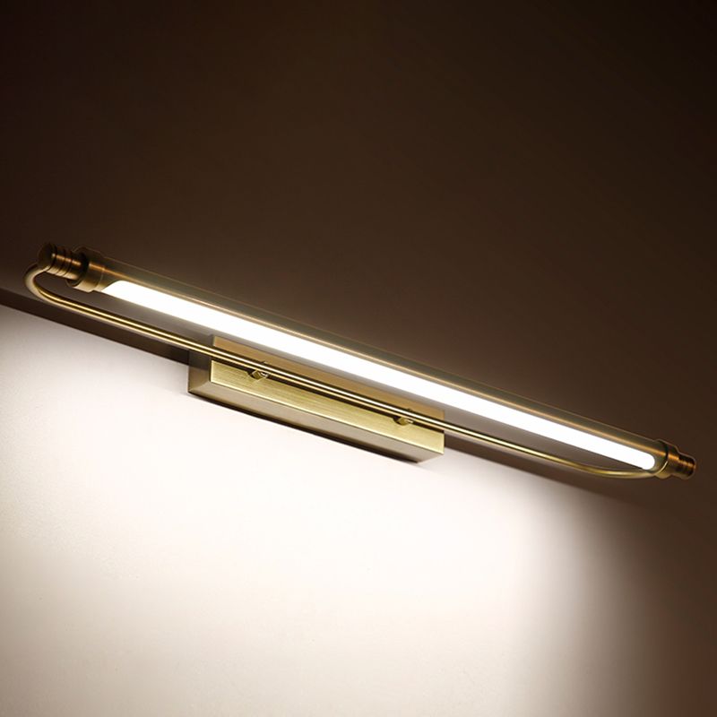 Arisha aplică liniară modernă din metal pentru oglindă, aurie