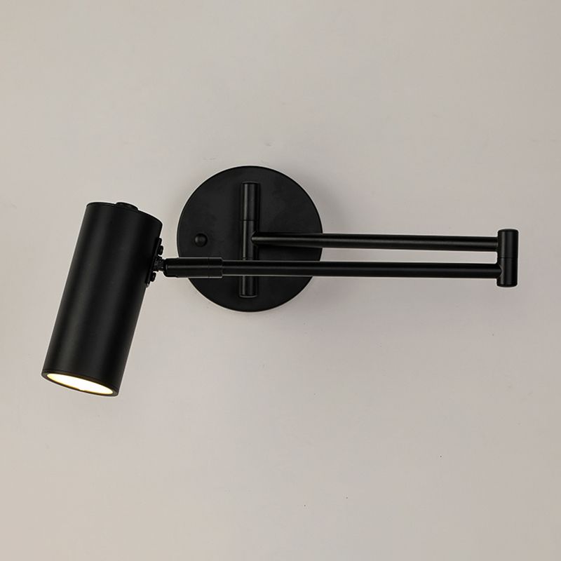 Aria aplică de perete conică modernă, metal reglabil, culoare neagră/aurie, pentru dormitor