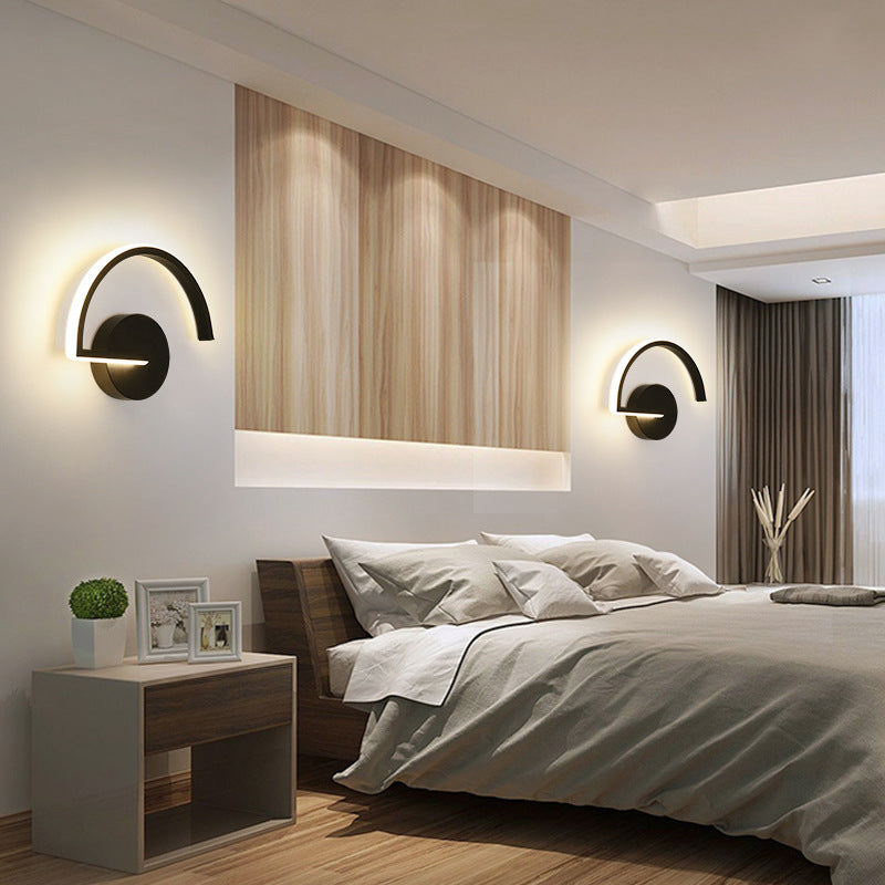 Arisha aplică de perete minimalistă Lineară Semicirculară din metal Decorativ