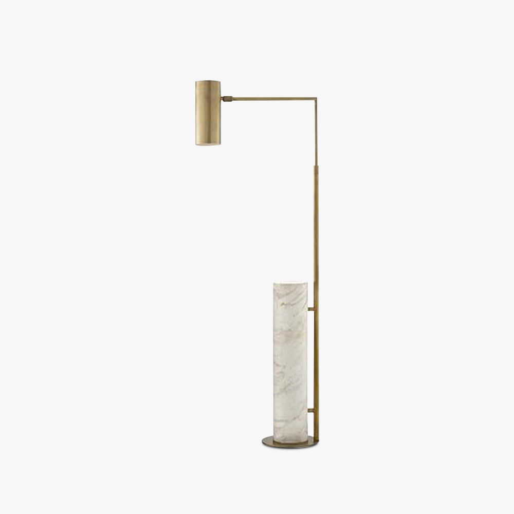 Salgado lampadar minimalist cu Finisaj de Aur din lemn și marmură pentru living