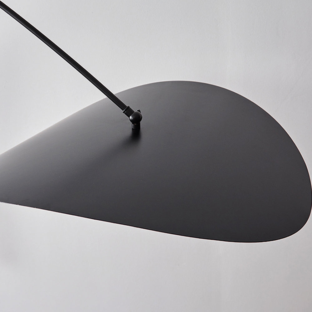 Arisha lampă suspendată minimalistă cu formă de frunză de lotus din metal, negru/auriu