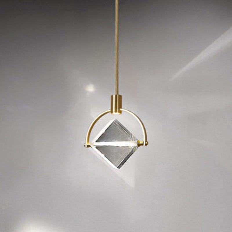 Kristy modern de lux Geometry metal/cristal lampă suspendată, auriu