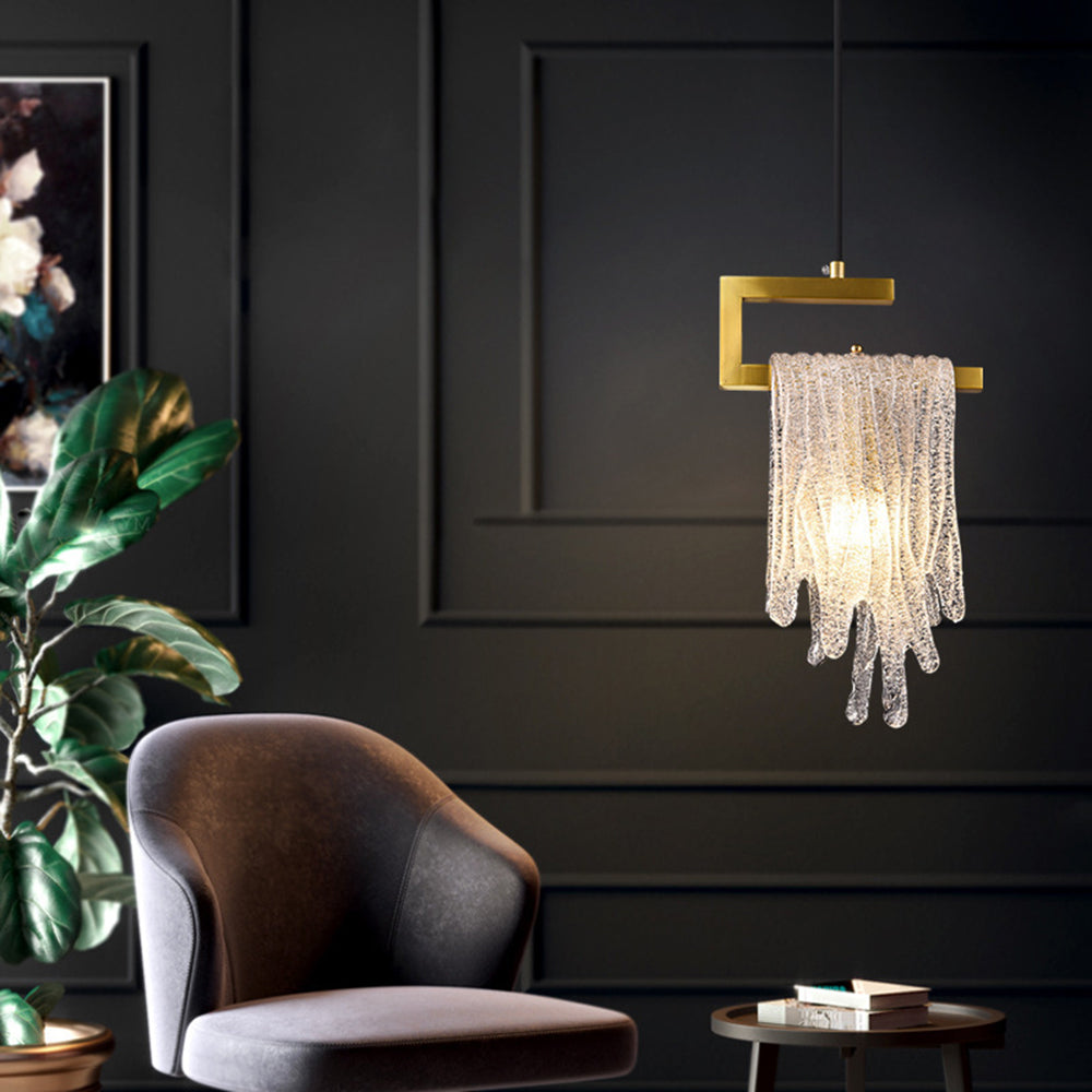 Kristy modern Flowing Jelly lampă suspendată, Aur, Alama/cristal