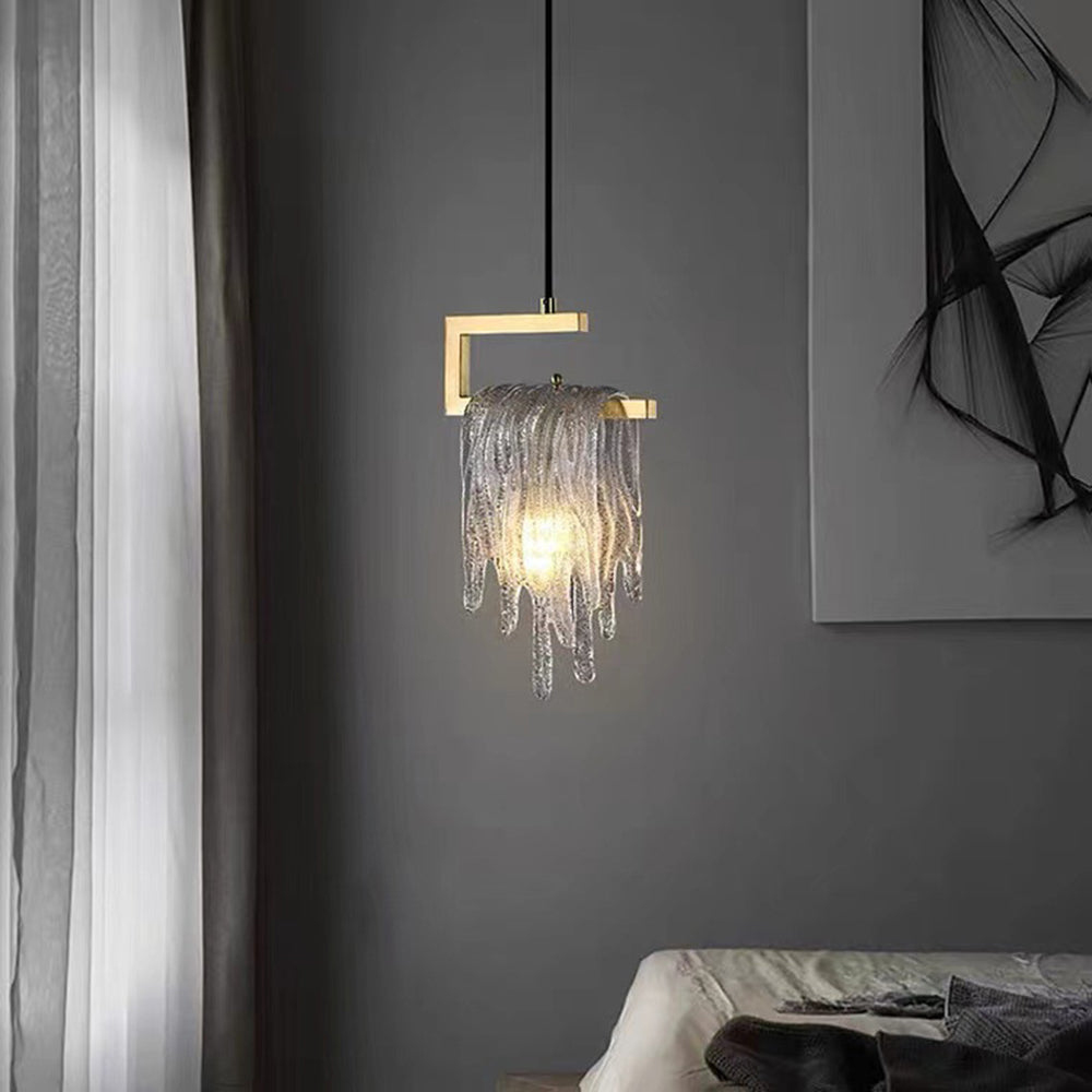 Kristy modern Flowing Jelly lampă suspendată, Aur, Alama/cristal