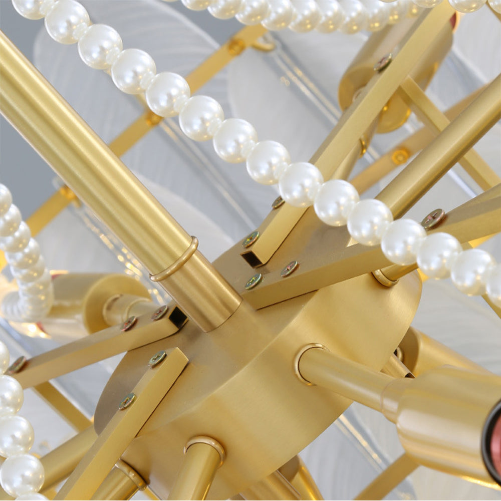 Kristy candelabru Elegant Pearl/sticlă/metal, alb