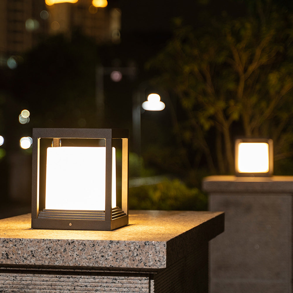 Ray modern Rectangular metal Outdoor Lamps, negru