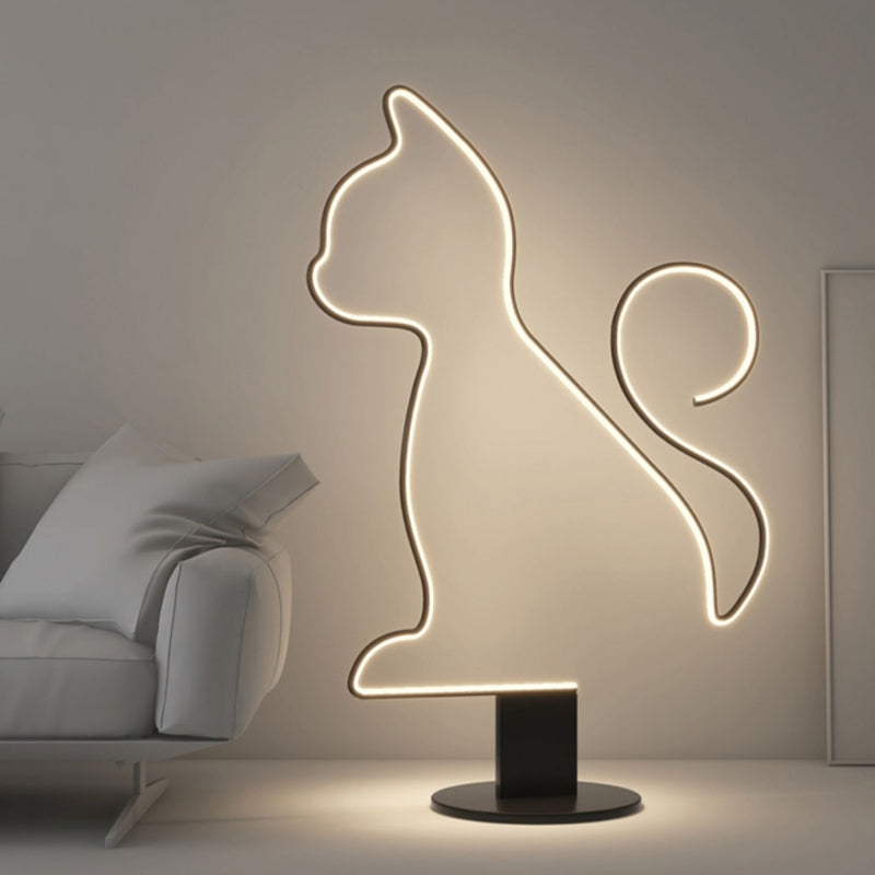 Edge lampadar modern cu Formă de Pisică/Câine Linear din metal
