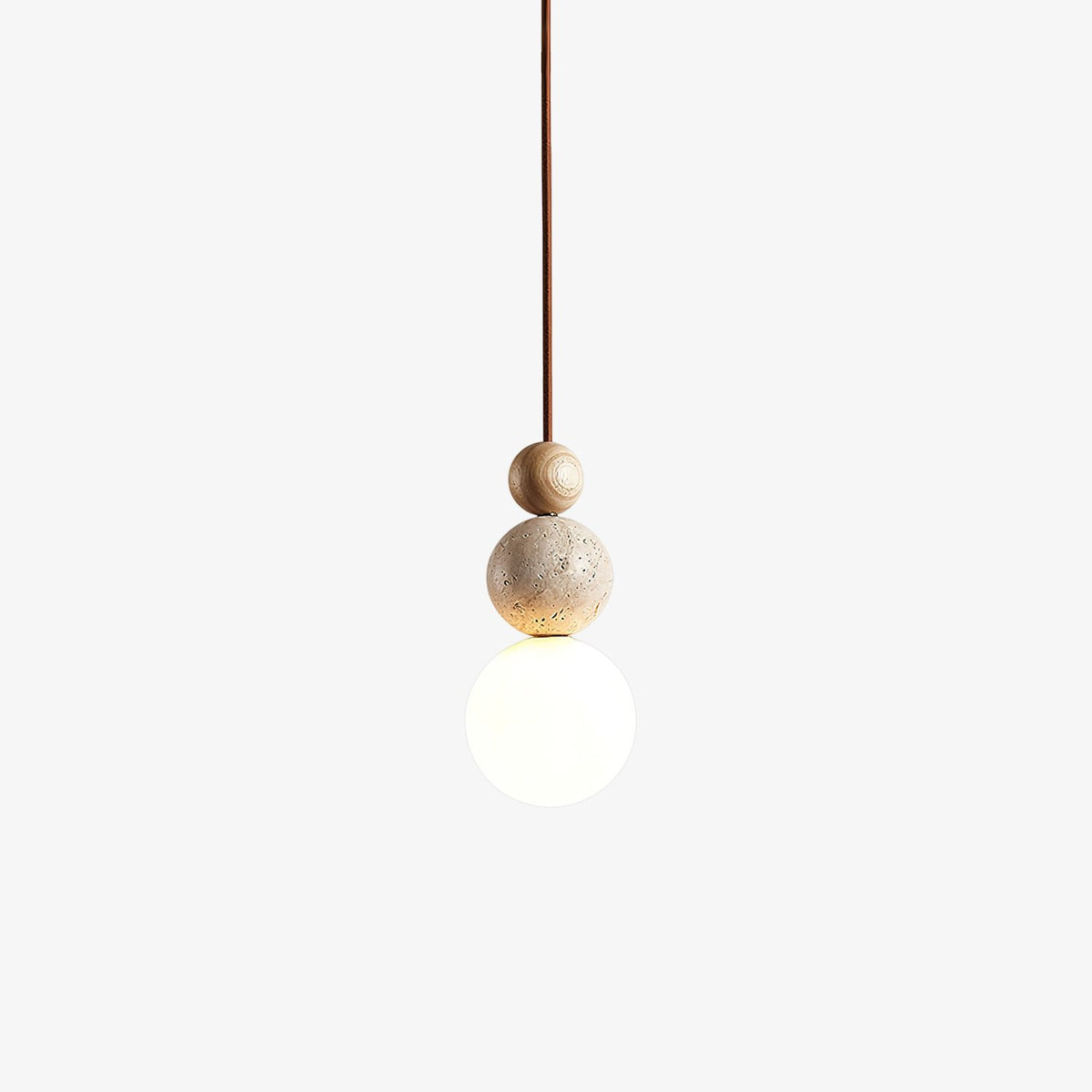 Bit Sphere-Cluster lampă suspendată din travertin