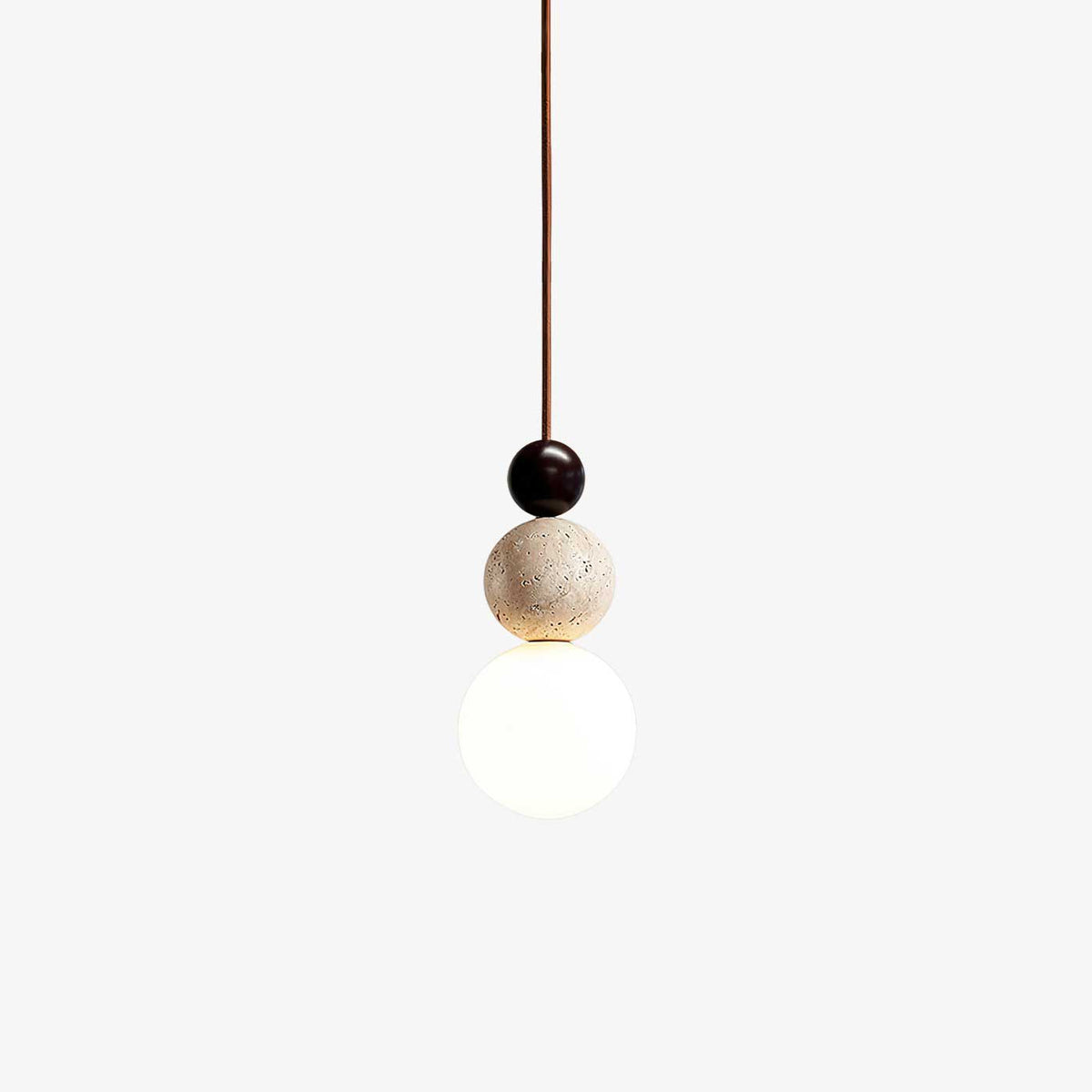 Bit Sphere-Cluster lampă suspendată din travertin