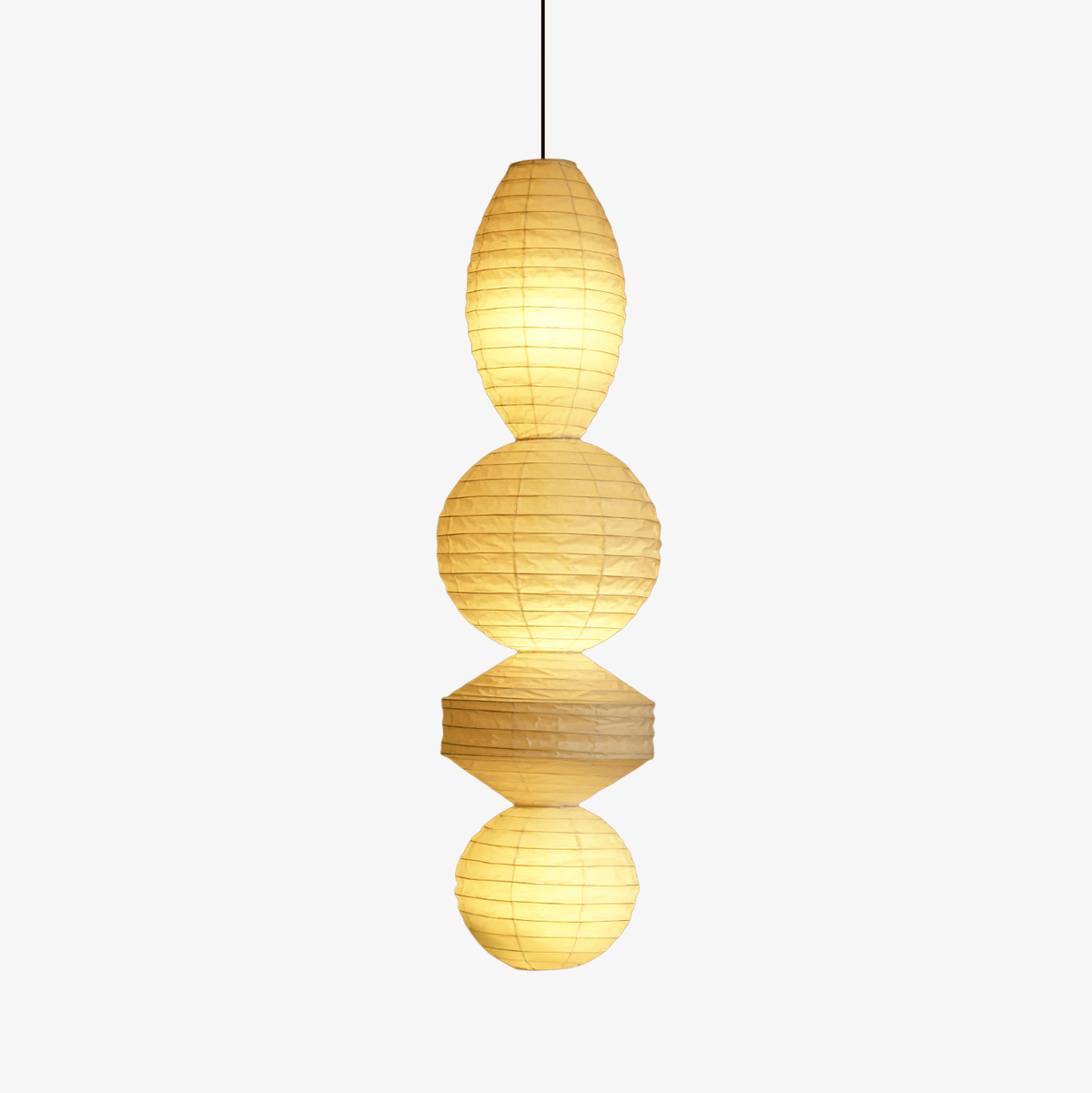 Dov lampă suspendată din hârtie, minimalistă
