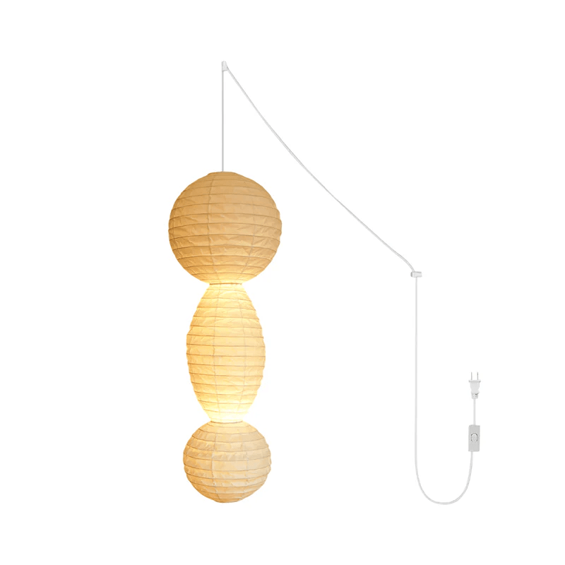 Dov lampă suspendată din hârtie, minimalistă
