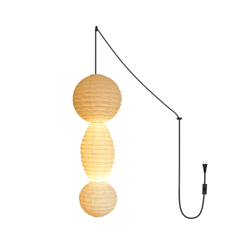 Dov lampă suspendată din hârtie, minimalistă