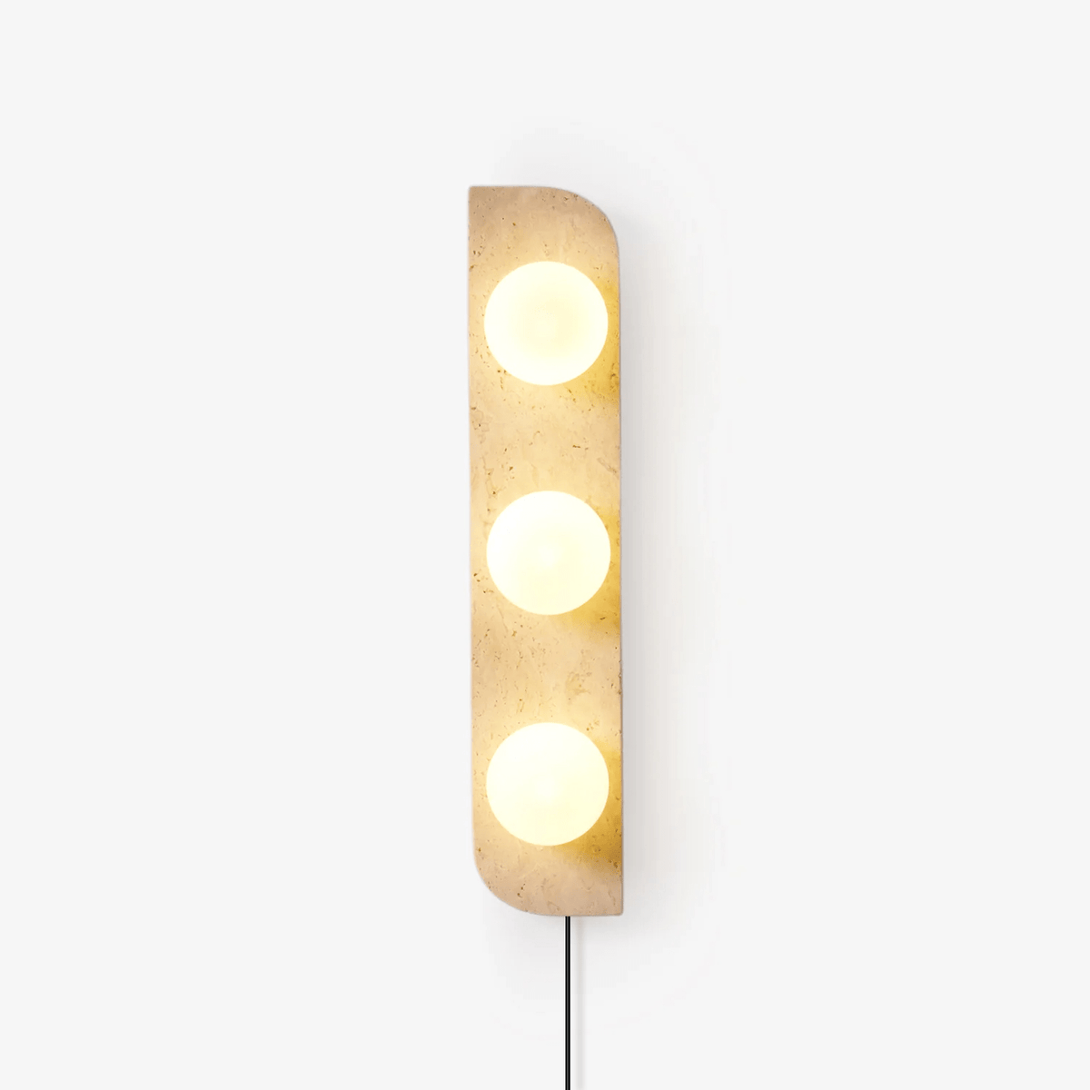 Serearia aplică de perete din travertin, minimalistă, cu ștecher