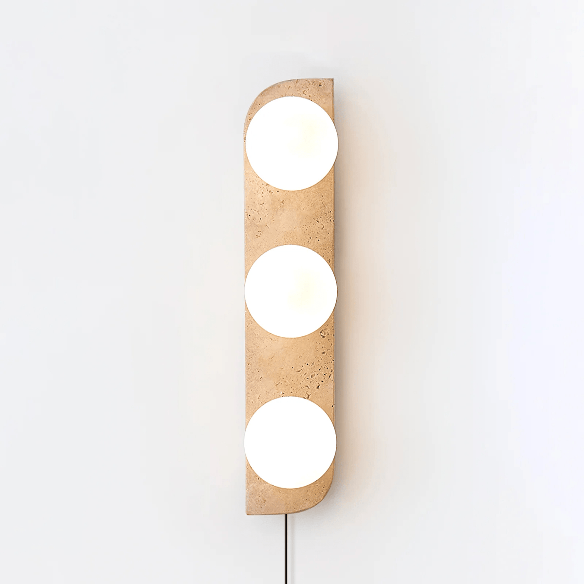Serearia aplică de perete din travertin, minimalistă, cu ștecher