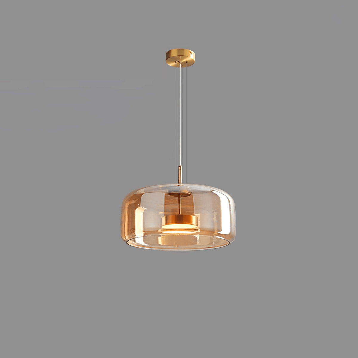 Obsidian lampă suspendată modernă din sticlă