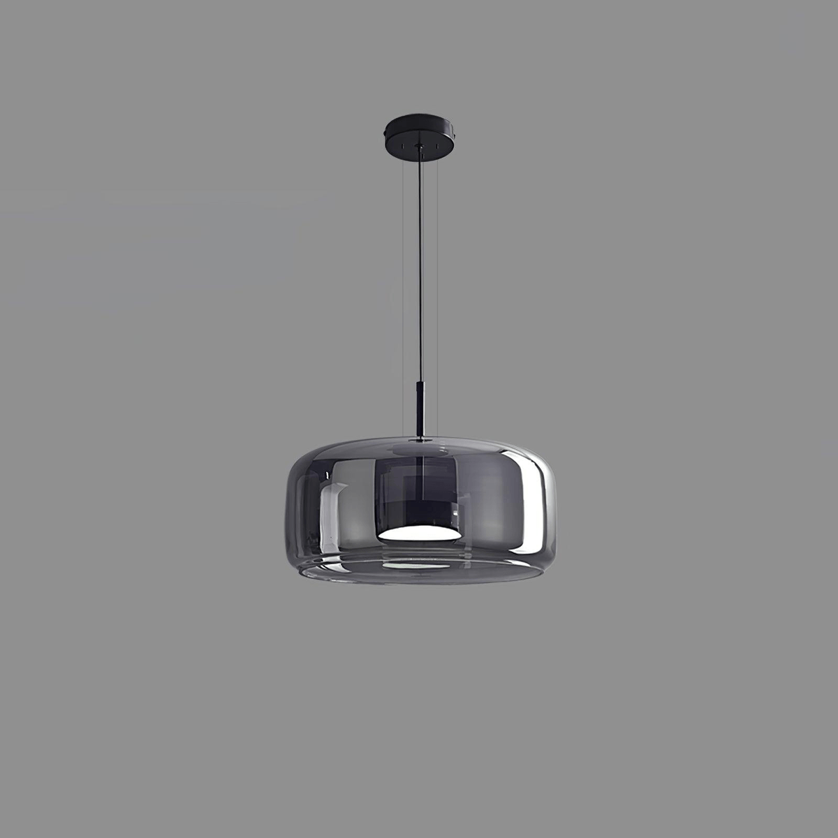 Obsidian lampă suspendată modernă din sticlă