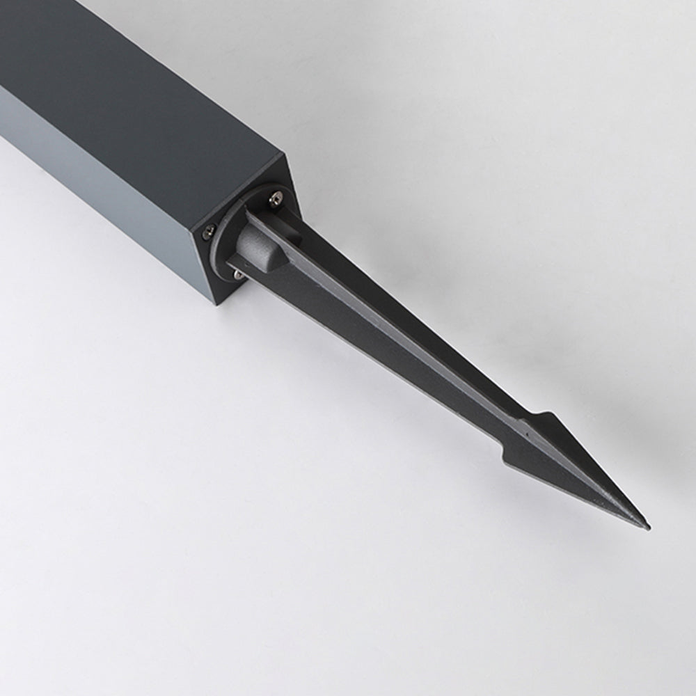 Ray lampă de drum modernă din metal solară pentru exterior, negru