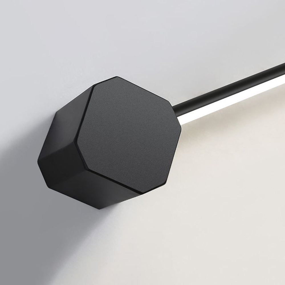 Arisha aplică de perete minimalistă Pătrată Liniară metal/Acriclic, negru/alb