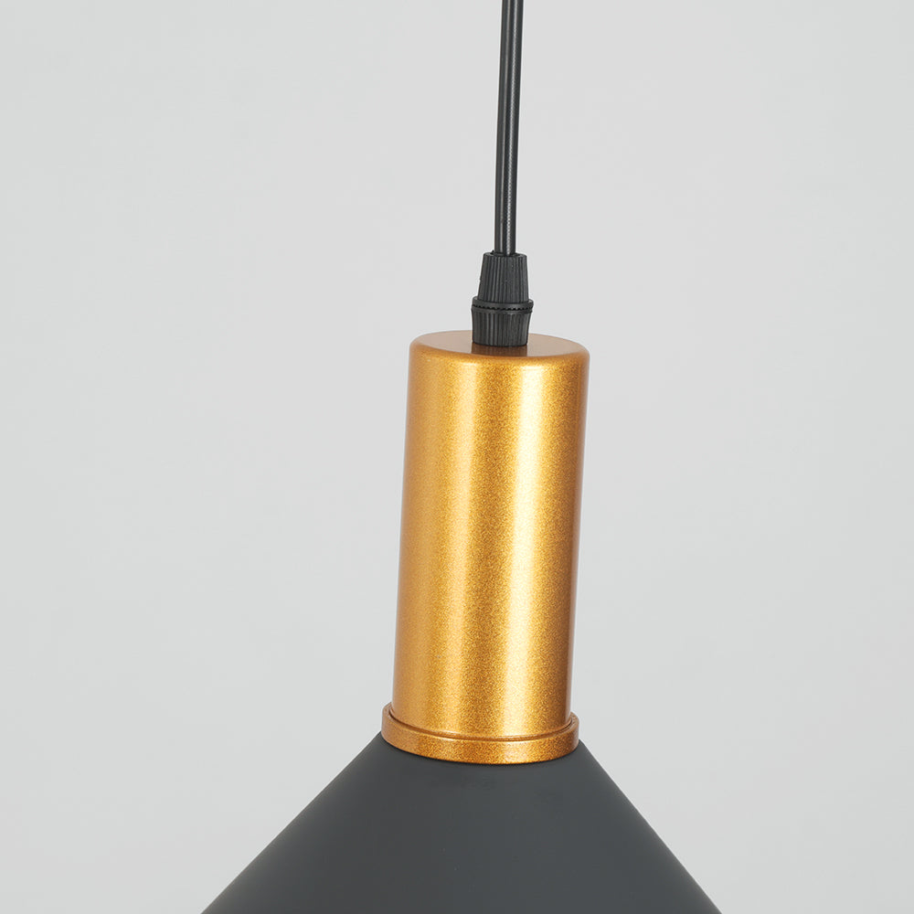 Arisha lampă suspendată modernă minimalistă conică industrială, albastru, metal