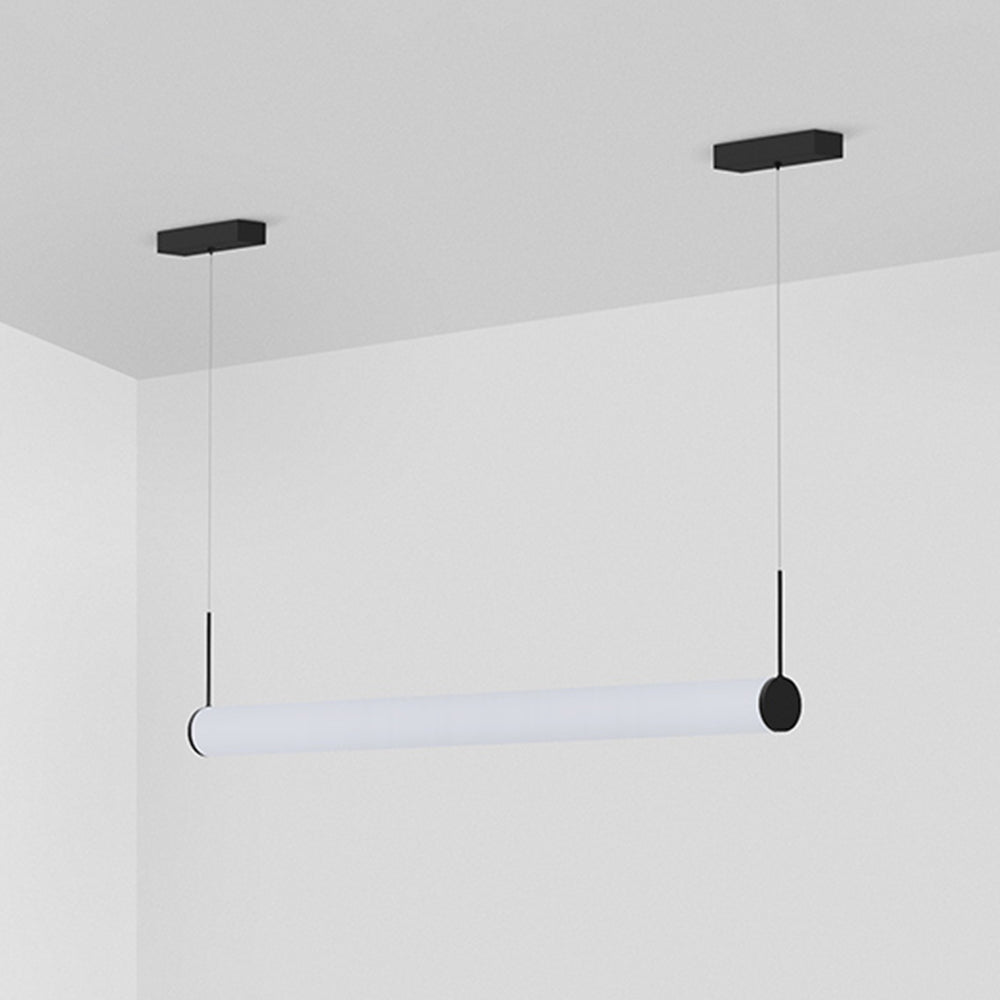 Ray lampă suspendată cilindrică modernă albă, metal/