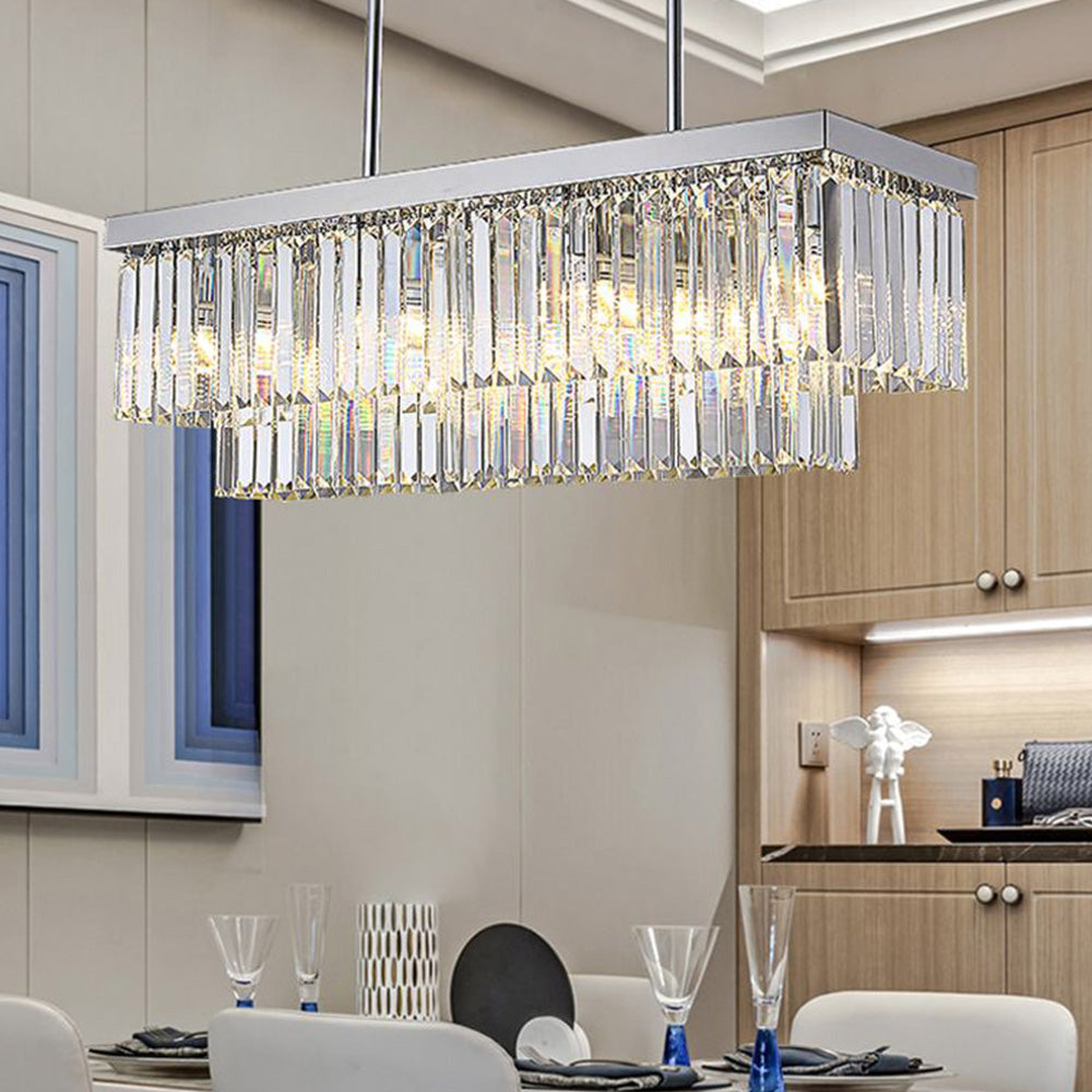 Kristy lampă suspendată Art Deco modern LED, cristal/metal