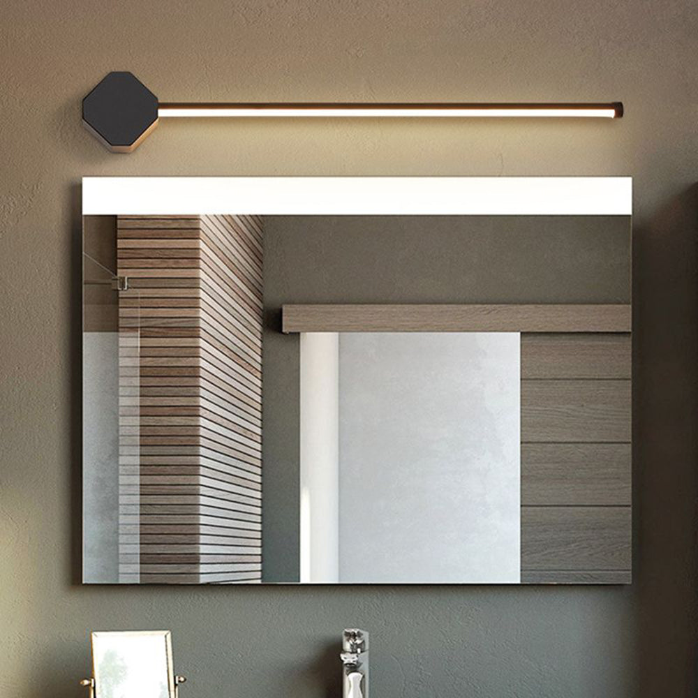 Arisha aplică de perete minimalistă Pătrată Liniară metal/Acriclic, negru/alb