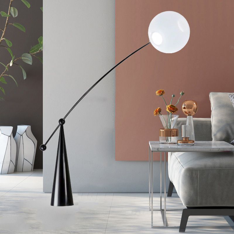 Valentina lampadar Arc/Bubble modern/Unic, sticlă Mată, alb, dormitor