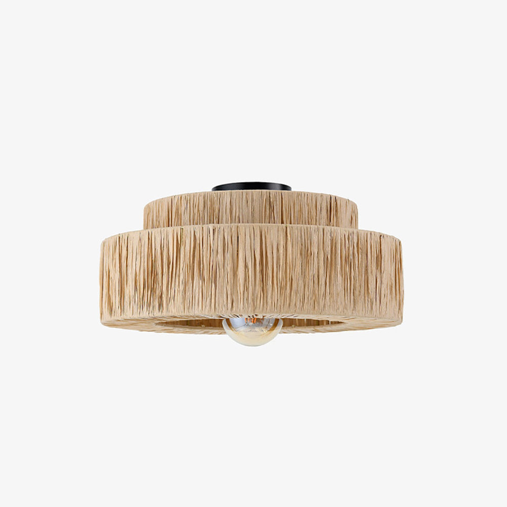 Muto lampă suspendată rustic boho din ratan, stil 3